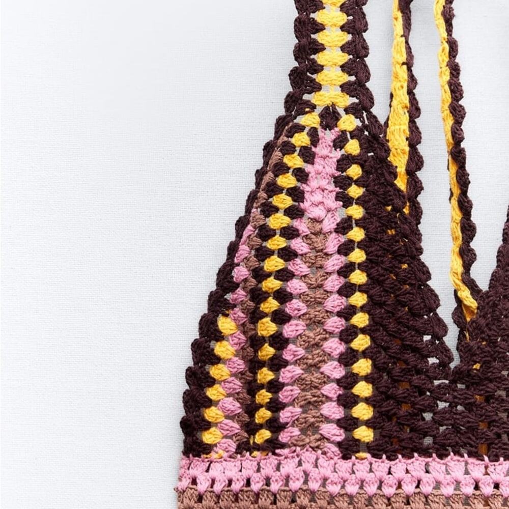 ZARA BLOGGER FAVORITE CROCHET HALTER DRESS - Picture 11 of 11